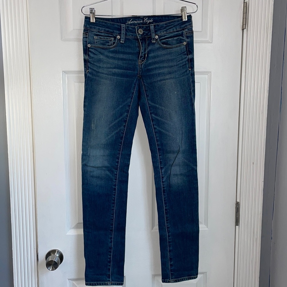 American Eagle Blue Skinny Jeans